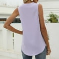 thumbnail image 4 of QUNYINEY V Neck Womens Tank Top Sleeveless Solid Casual Tops Flowy Loose Summer Tank Tops, 4 of 5