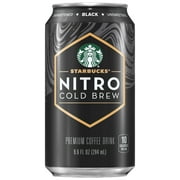 Starbucks Nitro Cold Brew Black Black Unsweetened Premium Iced Coffee Drink, 9.6 fl oz 8 Pack Cans