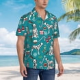 thumbnail image 5 of Dalmatian Dogs Christmas Hawaiian Shirts For Men, Summer Short-Sleeve Relaxed-Fit Button-Down Shirts Medium, 5 of 9