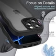 thumbnail image 5 of Étui Ondulé pour iPhone 16 Pro Max 6.9 Pouces, Cadre Ondulé Mignon Forme Bouclée Étui Antichoc pour Femmes et Filles, Dos Rigide Transparent (Titane Désert), 5 of 5