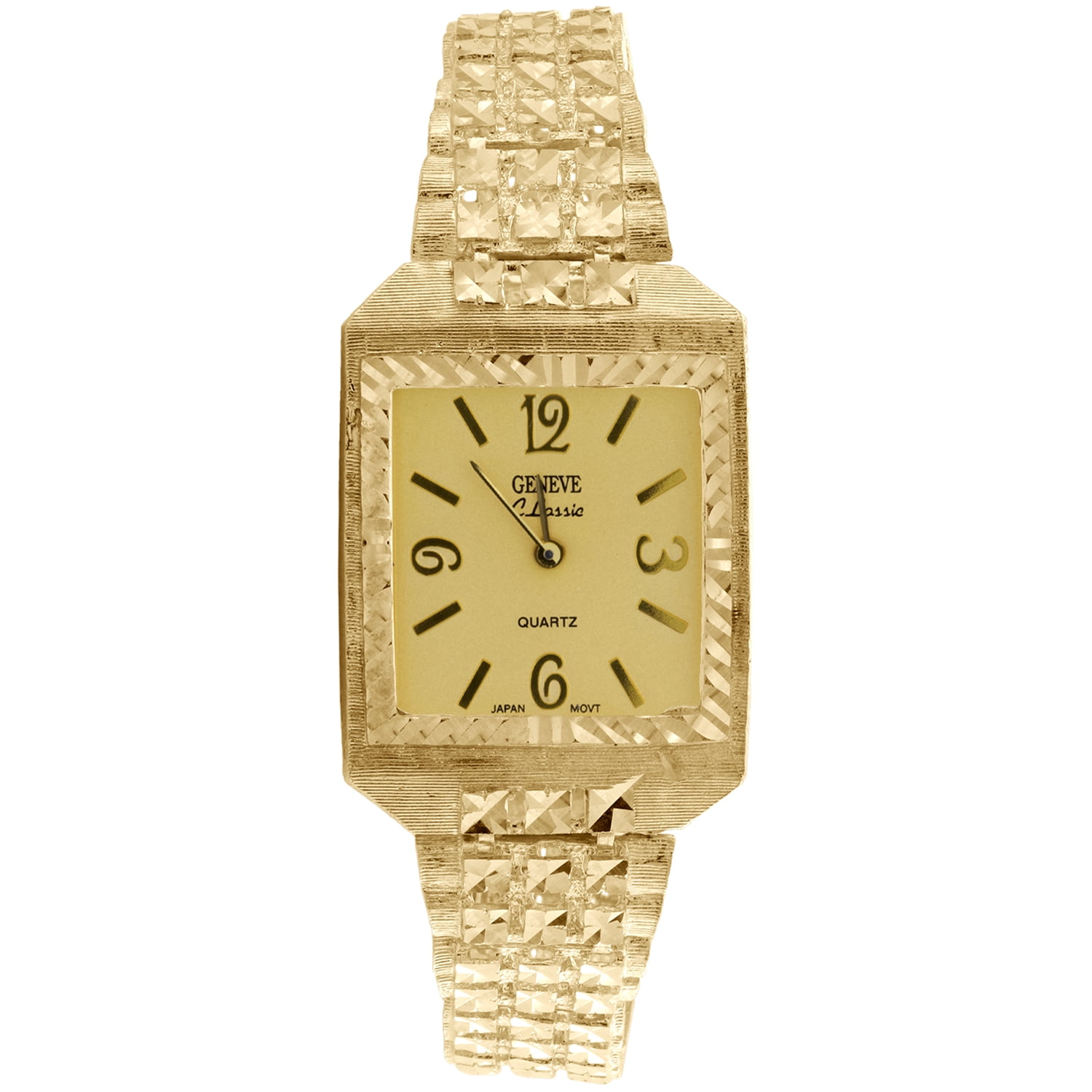 JFL Diamonds & Timepieces 10K Yellow Gold Geneve Classic Nugget Watch