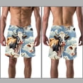 thumbnail image 3 of luoweisi Men's Beach Shorts Quick Dry Swim Trunks with Mesh Lining Cartoon Cow M, 3 of 5