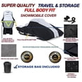 thumbnail image 6 of SBU Full Fitment Snowmobile Cover Compatible for The Polaris 850 Pro RMK Matryx Slash 165model Years 2022-2022. 600 Denier Black and Gray, trailerable., 6 of 6