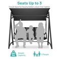 thumbnail image 3 of Gymax 3-Person Patio Adjustable Canopy Swing Chair Outdoor w/ Aluminum Frame, 3 of 8