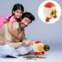 Masteelf Rocket Shaped Piggy Bank for Boys Multi Plastic Kids Money Saving Box for Storage 9.5 Inches