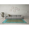 thumbnail image 3 of Ahgly Company Indoor Square Persian Light Blue Traditional Area Rugs, 7' Square, 3 of 4
