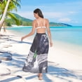 thumbnail image 7 of FORMRS Womens Long Sarong Beach Wrap Semi-Sheer Bikini Skirt Bathing Swimsuit Cover Up, Space Earth, 7 of 7