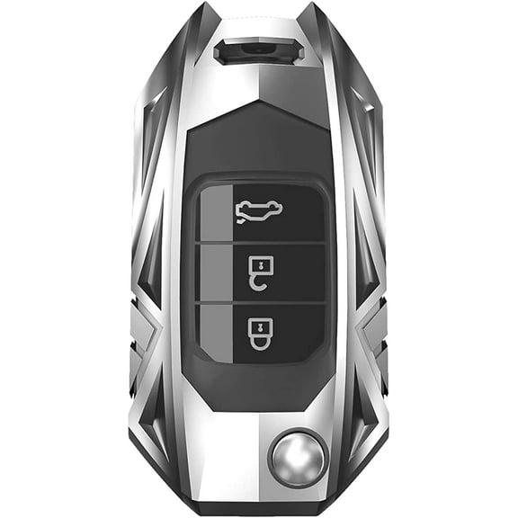 For Honda Flip Key Fob Cover, Metal Car Key Fob Case for Honda Accord Civic Crider CR-V Insight Jade Odyssey with Keychain