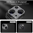 thumbnail image 5 of Protecteur d'Objectif Compatible avec l'Iphone 13 & 13 Mini pour les Femmes Filles Bling Paillettes Diamant Objectif de Décoration de Protection Accessoires pour iPhone 13 (Noir), 5 of 5