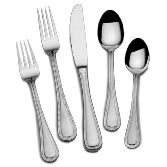 Towle Beaded Antique 18/10 Stainless Steel 5pc. Place Setting (Service for One)