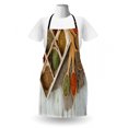 thumbnail image 3 of Spice Apron, Shot of Spices Assortment in Wooden Spoons and Box Cultural Food, Unisex Kitchen Bib with Adjustable Neck for Cooking Gardening, Adult Size, Multicolor, by Ambesonne, 3 of 4
