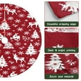 thumbnail image 6 of Christmas Tree Skirt,Red Christmas Tree and Deer Pattern Christmas Tree Decor with Red Ribbon Ties,Round Shape,Christmas Decorations for Home 36"x36", 6 of 7