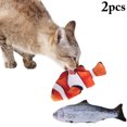 thumbnail image 1 of 2PCS Fish Cat Toy Interactive Simulated Realistic Plush Catnip Toy Cat Chew Toy, 1 of 10