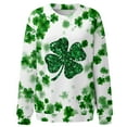 thumbnail image 4 of Up to 65 off!Lolmot St. Patrick's Day Sweatshirt for Women Lucky Shamrock Long Sleeve Shirts Irish Holiday Love Clover Print Pullover Tops, 4 of 5