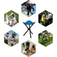 thumbnail image 5 of Taburete plegable de lona portátil Oso de Fresa Azul para senderismo camping pesca picnics playa barbacoa viajes paseos jardín, 5 of 5