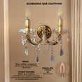 thumbnail image 2 of Lámpara De Pared Cristal Cortado María Theresa 2 Luces Gamalux CLASICO, 2 of 9