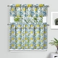 thumbnail image 2 of Kitchen Curtains 36 Inch Short - 3 Panel Set Lemon Print, Rod Pocket Window Curtains 100% Polyester, Cute Fruit Valance for Farmhouse, Cafe, Living Room, Bedroom, Easy Wash, 2 of 6