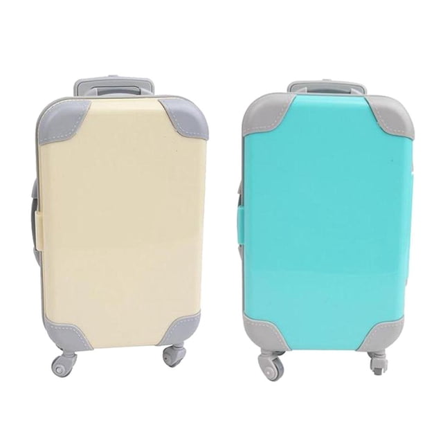 2x Maleta de Plástico, Maletero de Simulación para de 18 Pulgadas, Juguetes para Niños