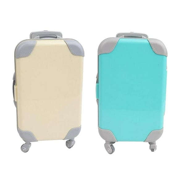 2x Maleta de Plástico, Maletero de Simulación para de 18 Pulgadas, Juguetes para Niños