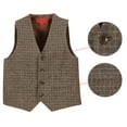thumbnail image 3 of Gioberti Boy's Tweed Plaid Formal Suit Vest, 3 of 4