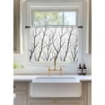 thumbnail image 3 of Sheer Curtains 45 Inch Length, Black Branches Semi Sheer Curtains Light Filtering Window Treatment, Modern Abstract Art Forest Silhouettes Privacy Voile Drapes for Living Room Bedroom 52x45 Inch, 3 of 7