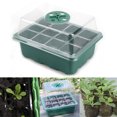 thumbnail image 1 of Kit de Propagation de Semis Pot de Plantation Réutilisable Humidité Dômes Ventilés pour les Légumes Pp Largement Utiliser Mini Serre, Vert, 12 Trous, 1 of 5