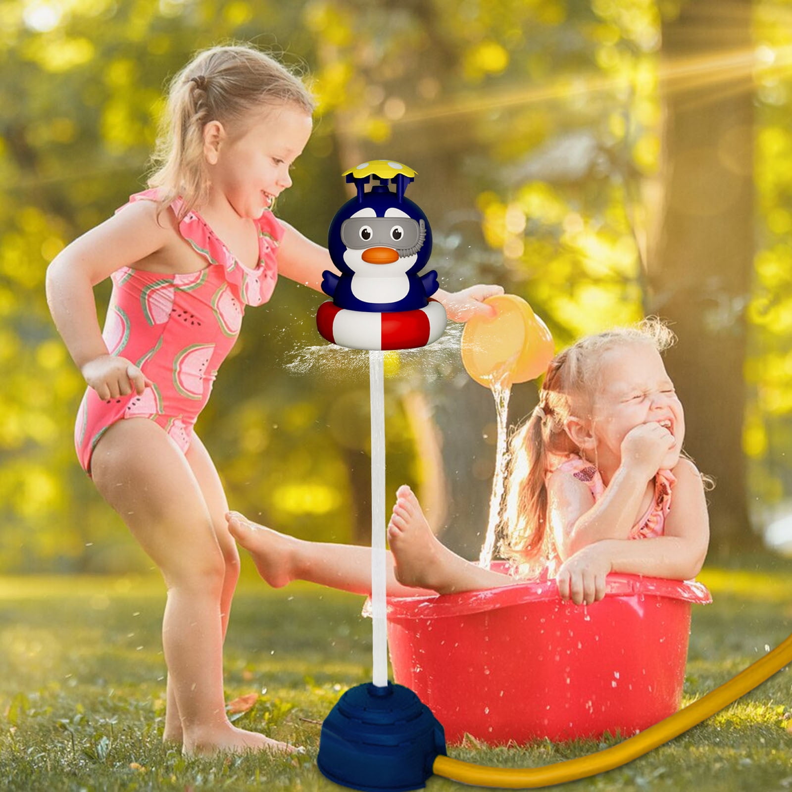 UUHYTG Flying Sprinkler Water Toy for Kids Outdoor Summer Play, Rotating Water Spray Toy for Backyard Garden Lawn Water Games, Outdoor Sprinkler Toy for Children Cooling Fun and Family Activities