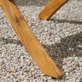thumbnail image 2 of GDF Studio Solidago Outdoor Acacia Wood and Strapping Belt Folding Chairs, Set of 2, Brown and Gray, 2 of 7