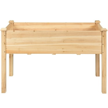 Spaco 49" x 23" x 30" Wooden Raised Vegetable Garden Bed, Outdoor Elevated Flower Box for Backyard/Patio/Gardener
