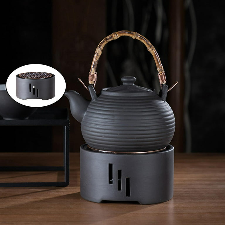 Meticuloso Teapot Warmer Ceramic Teapot Warmer with Spoon for Heating Tea, Coffee and Milktea Warmer for Teapot
