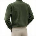 thumbnail image 4 of Dwelliawo Mens Long Sleeve Corduroy Shirt Lapel Vintage Button Down Shirt Long Sleeve Lightweight Shirts Plus Size Vintage Jacket Tops Army Green L, 4 of 7
