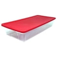 thumbnail image 2 of Homz Contenant de Rangement des Fêtes en Plastique Transparent de 41 Pintes avec Couvercle Rouge, Lot de 2, 2 of 12