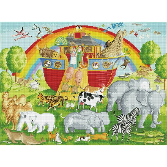 Diamond Dotz Noah's Arc Diamond Painting Kits for Adults - Religious Diamond Art Kits a Relaxing Creative Craft Kit with Dotz Gems 22.4x30.3