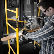 MetalTech 4 Ft Adjustable Portable Scaffolding Platform w/ Locking Wheels