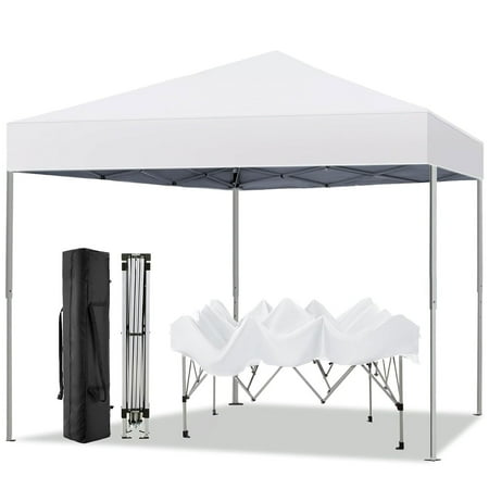 Condition photo showing New/Like New for gvdv 10 ft x 10 ft easy pop up outdoor canopy tent, straight legs instant canopy for outside with carrying bag, white