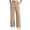 Khaki, variant on Teen Girls School Uniform Suit Pants Flat Front Pull-On Dress Pants with Pocket Solid Color Stretch Straight Pants Black Size 9