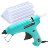 Pink Power Aqua Splash Corded Dual Temp Hot Glue Gun Kit with 20 Premium Full Size Glue Sticks for Crafting