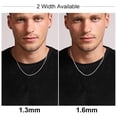 thumbnail image 3 of PROSTEEL Pure S925 Sterling Silver Chains for Women Men 1.6mm Twisted Rope Necklace 26 Inch Thin Non-tarnish Birthday Valentines Jewelry Gifts for Girlfriend Boyfriend, 3 of 7
