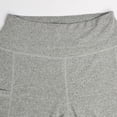 thumbnail image 5 of hlysgo Women's Leggings Yoga Shorts Tummy Control Elastic Waist Slim Fit Short Workout Gym Soft Comfort Shorts with Side Pockets Gray,2xL, 5 of 6