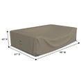 thumbnail image 4 of Covers & All Patio Sectional Sofa set cover - Heavyduty 12 Oz. Waterproof, Durable Outdoor Furniture Table & Chair set cover with Airpockets & Drawstring (98"Wx 67"D x 43"H, Beige), 4 of 8