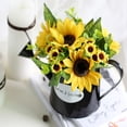 thumbnail image 4 of Artificial Sunflowers with Pot Artificial Flowers Decoration Sunflowers Plastic Flowers Sunflowers Artificial Flowers Decoration for Living Room Balcony Outdoor Indoor Wedding Table Decoration, 4 of 5