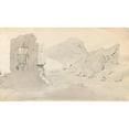 thumbnail image 2 of Samuel Prout 18x12 Black Ornate Wood Framed Double Matted Museum Art Print Titled - Sketchbook: “Ruin” (1814), 2 of 5