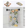thumbnail image 6 of Yellow Rose Towel Set of 3, Soft Microfiber Bath Towels, Hand Towel, Washcloths, Vintage Country Botanical Floral Vines Quick-Dry Absorbent Towels for Bathroom Kitchen Hotel Beach Gym Spa, 6 of 7