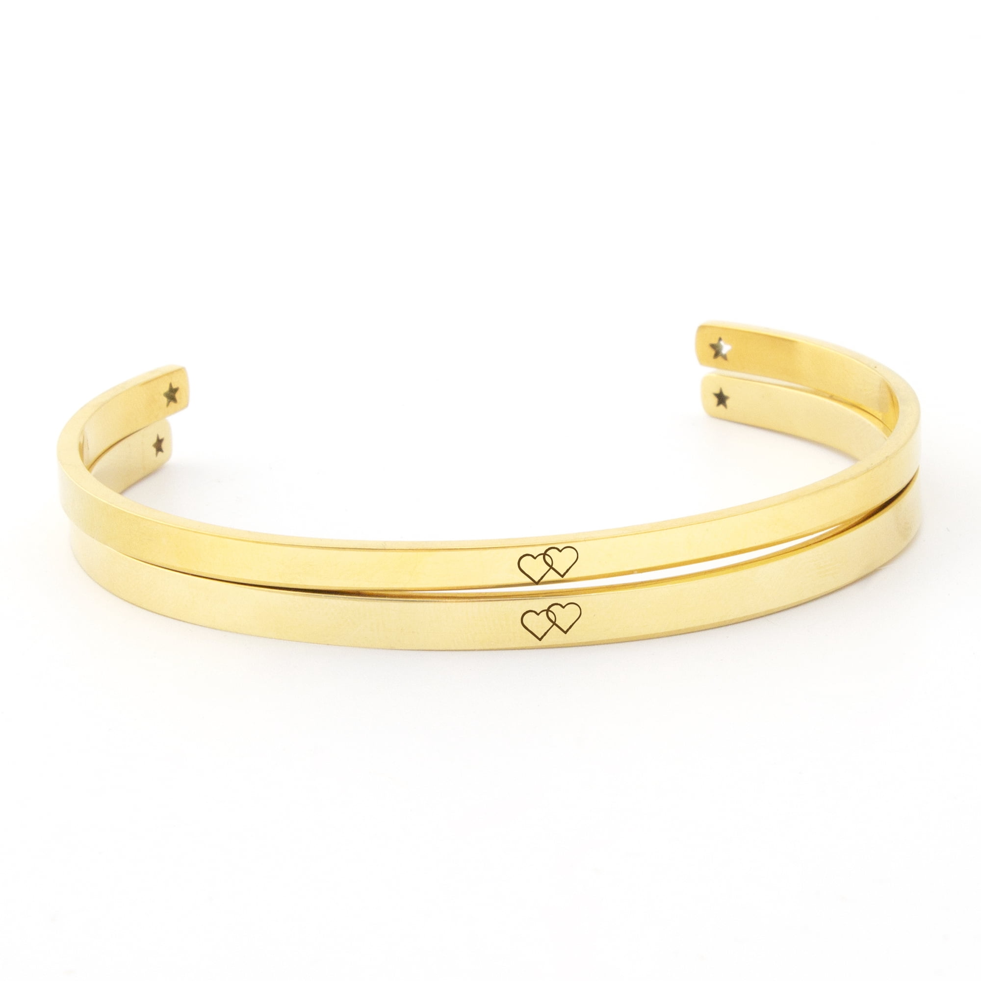 "So blessed to have you…" Gold Stainless Steel Mother & Daughter Hidden Message Cuff Bracelets Match Mother's Day Gift for Mom Her Gift Set