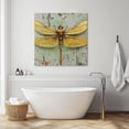 thumbnail image 5 of Wall Art Prints, Vintage Dragonfly Framed Canvas Prints for Bedroom Living Room Bathroom Office, Retro Abstract Oil Painting Gallery Wrap Wall Art Poster for Gifts Home Decor 24"x24", 5 of 9