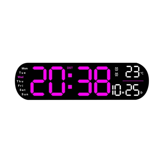EDFBUYKRS Functional LED Display Clock Digital Wall Clock Large Digital Wall Clock Digital Clock Wall Wall Clock Digital Wall Digital Clock