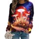 thumbnail image 2 of Xuyuer Women's Long Sleeve Hoodless Printed Casual Warm Sweatshirt, Cozy Pullover for Spring Comfort, Everyday Lounging and Seasonal Graphic Style, 2 of 5