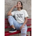 thumbnail image 2 of The World Needs a Group Hug Graphic Women White T-Shirt, Female Small, 2 of 4
