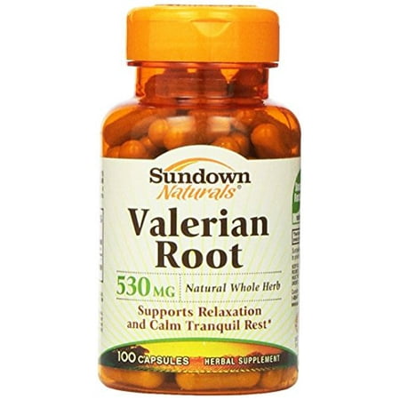 5 Pack - Sundown Naturals Valériane 530 mg Capsules 100 Capsules Chaque