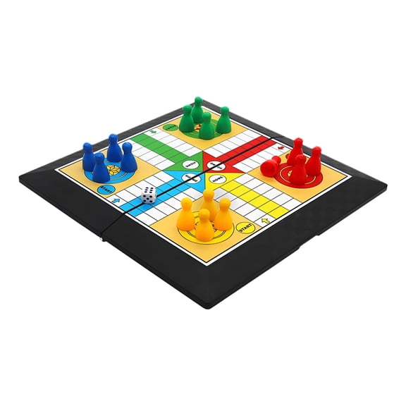 BESTSKY Ludo Board Game Foldable Travel Board 7.87 7.87 in 4 Player Flying Chess Strategy Game for and Family